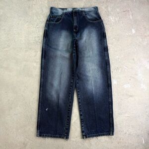 Y2K South Pole Relaxed Fit Dark Blue Jeans